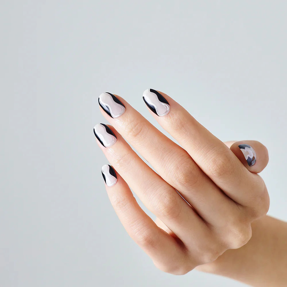 OHORA. | N Black Hourglass. | Uñas de Gel Semi Curado.|