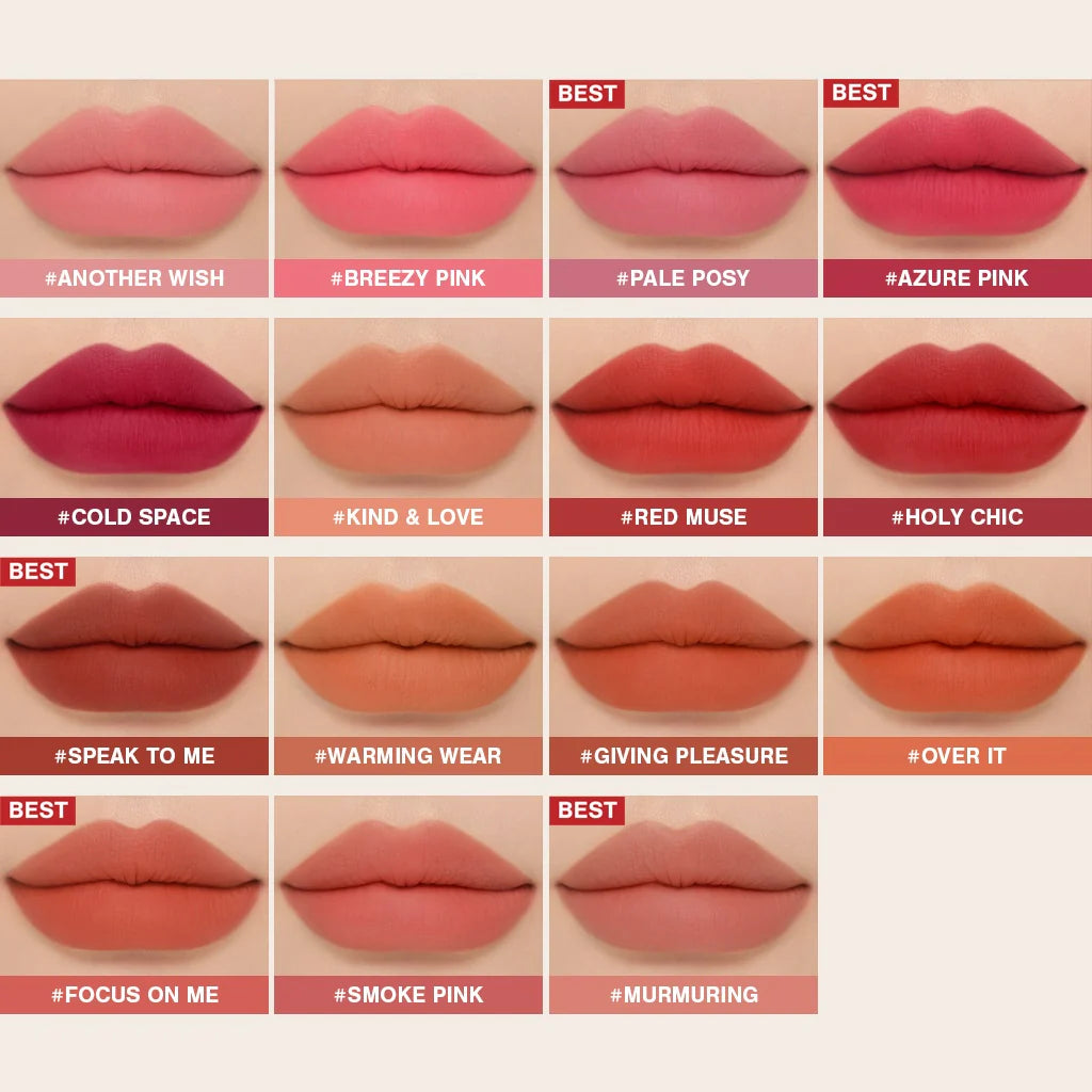 3CE. Soft Matte Lipstick. | Holy Chick | Barra de Labios Mate Suave y Duradera