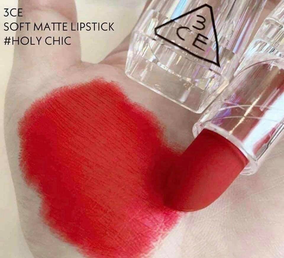 3CE. Soft Matte Lipstick. | Holy Chick | Barra de Labios Mate Suave y Duradera
