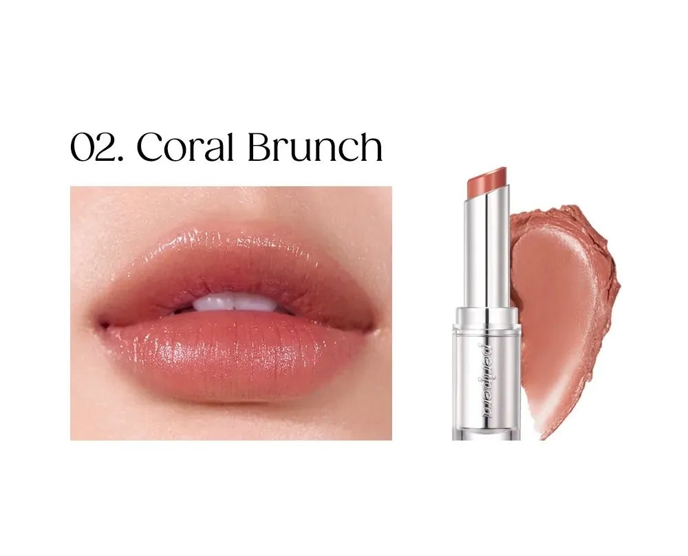 PERIPERA. Ink Mood Glowy Balm. | #02 Coral Bunch | Bálsamo Labial Hidratante y Brillante