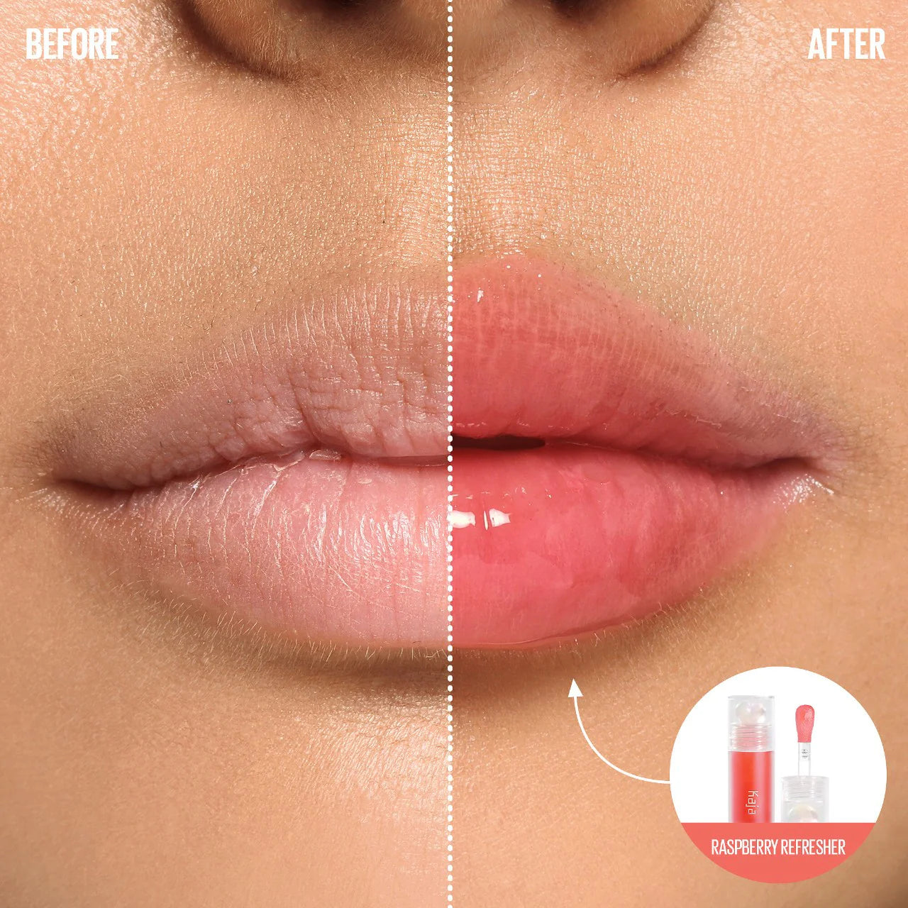 KAJA. Juicy Glass Lip Oil. | Raspberry - Refresher red Raspberry.