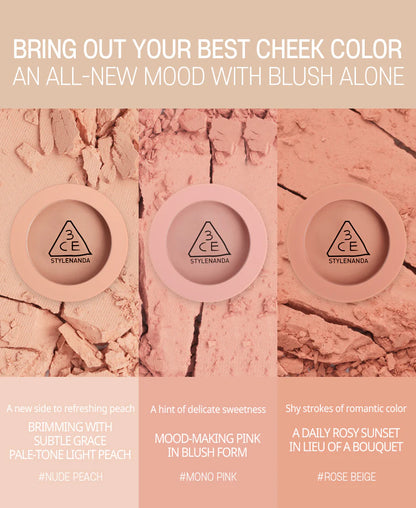 3CE.   Mood Recipe Face Blush.  |  Nude Peach