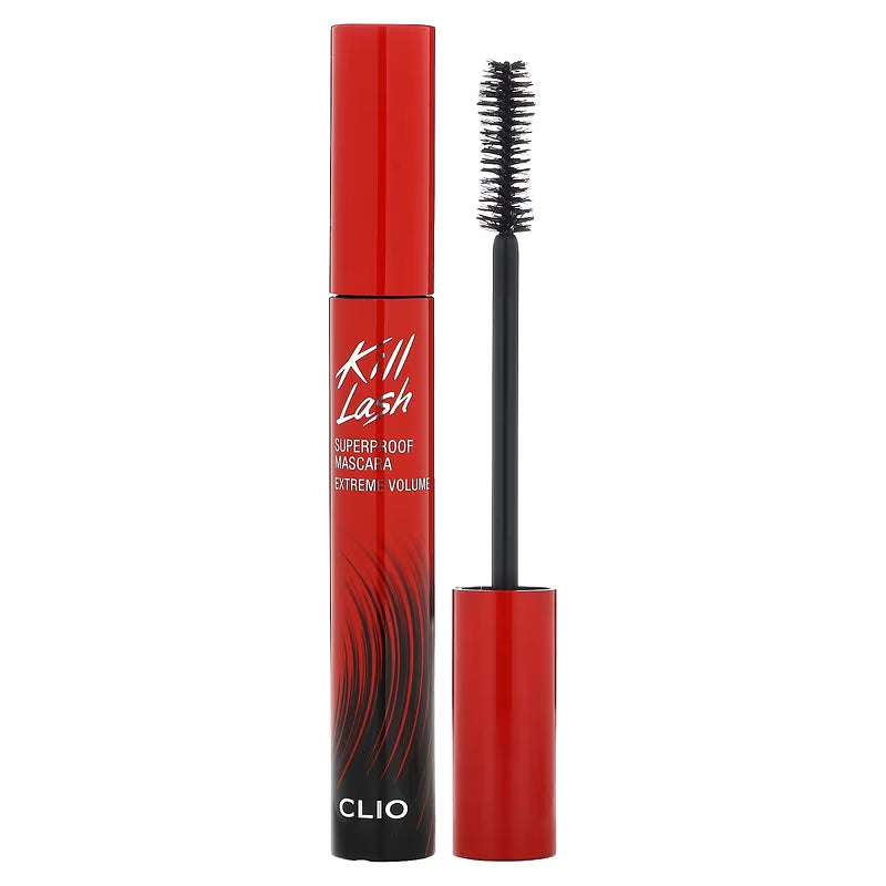 CLIO.  Kill Lash Superproof Mascara.  |  #04 Extreme Volume| Máscara de Pestañas de Larga Duración y Volumen