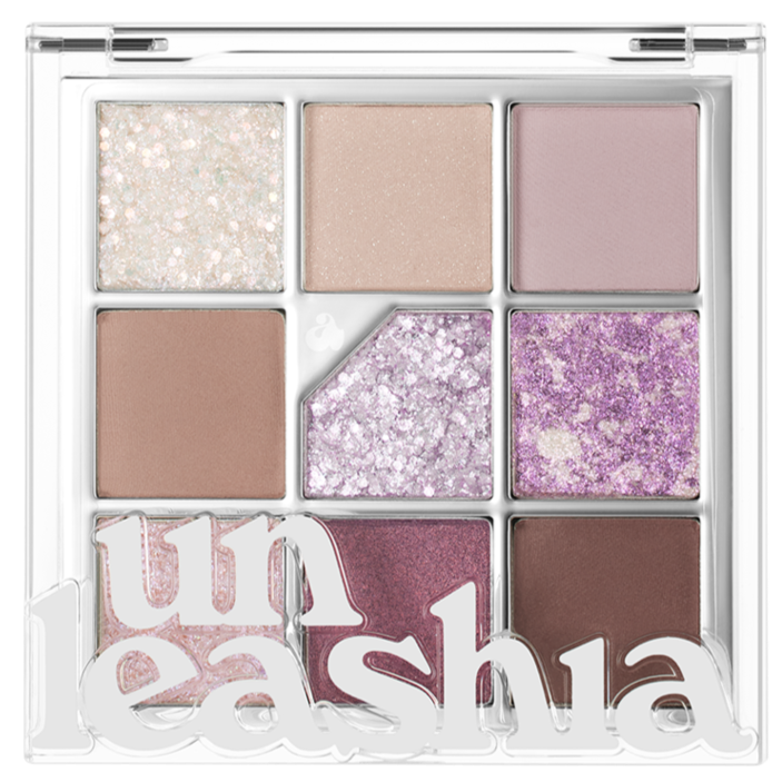 UNLEASHIA. Glitterpedia Eye Palette.  |  N°4 All of Lavander Fog | Sombras de Ojos Glitter, Shimmer y Mate