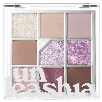 UNLEASHIA. Glitterpedia Eye Palette.  |  N°4 All of Lavander Fog | Sombras de Ojos Glitter, Shimmer y Mate