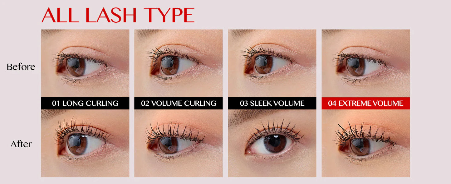 CLIO.  Kill Lash Superproof Mascara.  |  #04 Extreme Volume| Máscara de Pestañas de Larga Duración y Volumen