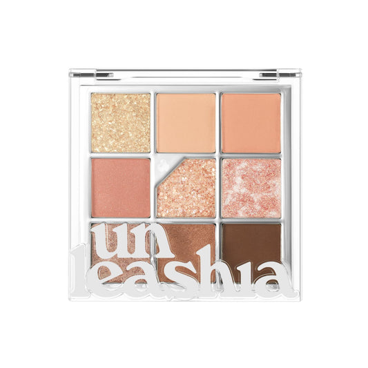 UNLEASHIA.  Glitterpedia Eye Palette.  |  N°3 All of Coral| Sombras de Ojos Glitter, Shimmer y Mate