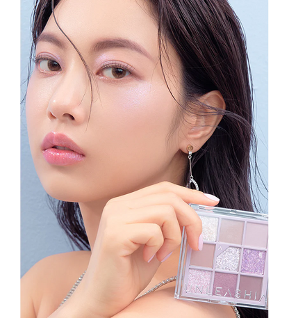 UNLEASHIA. Glitterpedia Eye Palette.  |  N°4 All of Lavander Fog | Sombras de Ojos Glitter, Shimmer y Mate