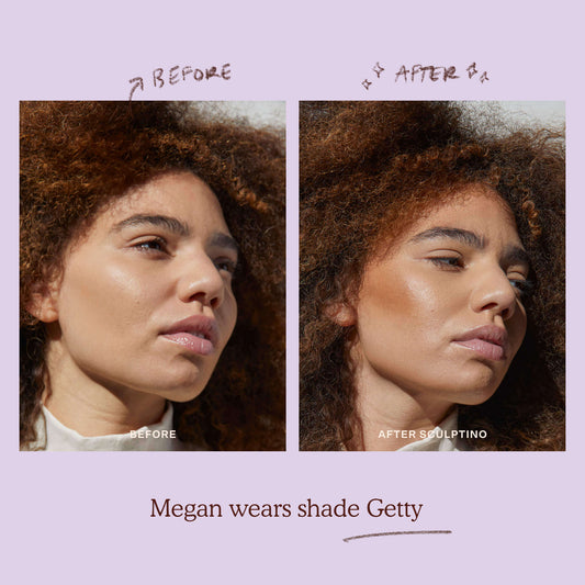 TOWER 28 BEAUTY.  Sculptino™ Soft Matte Cream Contour + Bronzer.  |  Getty - light medium with neutral undertones.