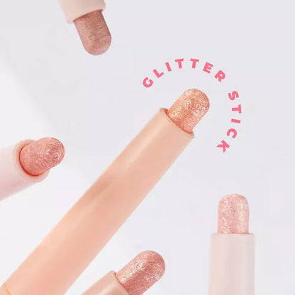 CLIO.  Twinkle Pop Glittering Eye Stick.  |  #16 Lovey Me | Sombra en Stick con Glitter para un Look Deslumbrante