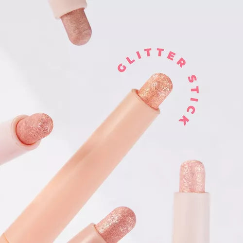 CLIO.  Twinkle Pop Glittering Eye Stick.  |  #16 Lovey Me | Sombra en Stick con Glitter para un Look Deslumbrante