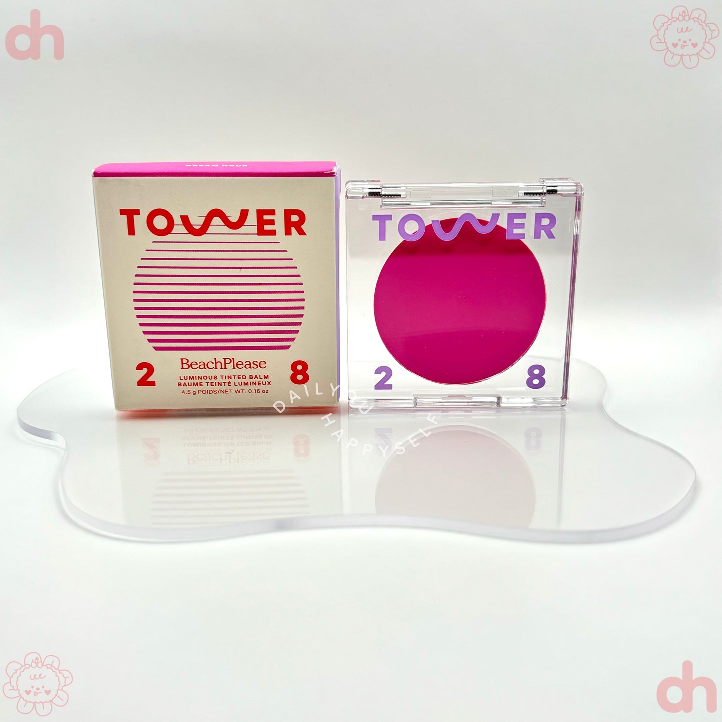 TOWER 28 BEAUTY.  BeachPlease Lip + Cheek Cream Blush. |  Dream Hour - sun-kissed bright pink.