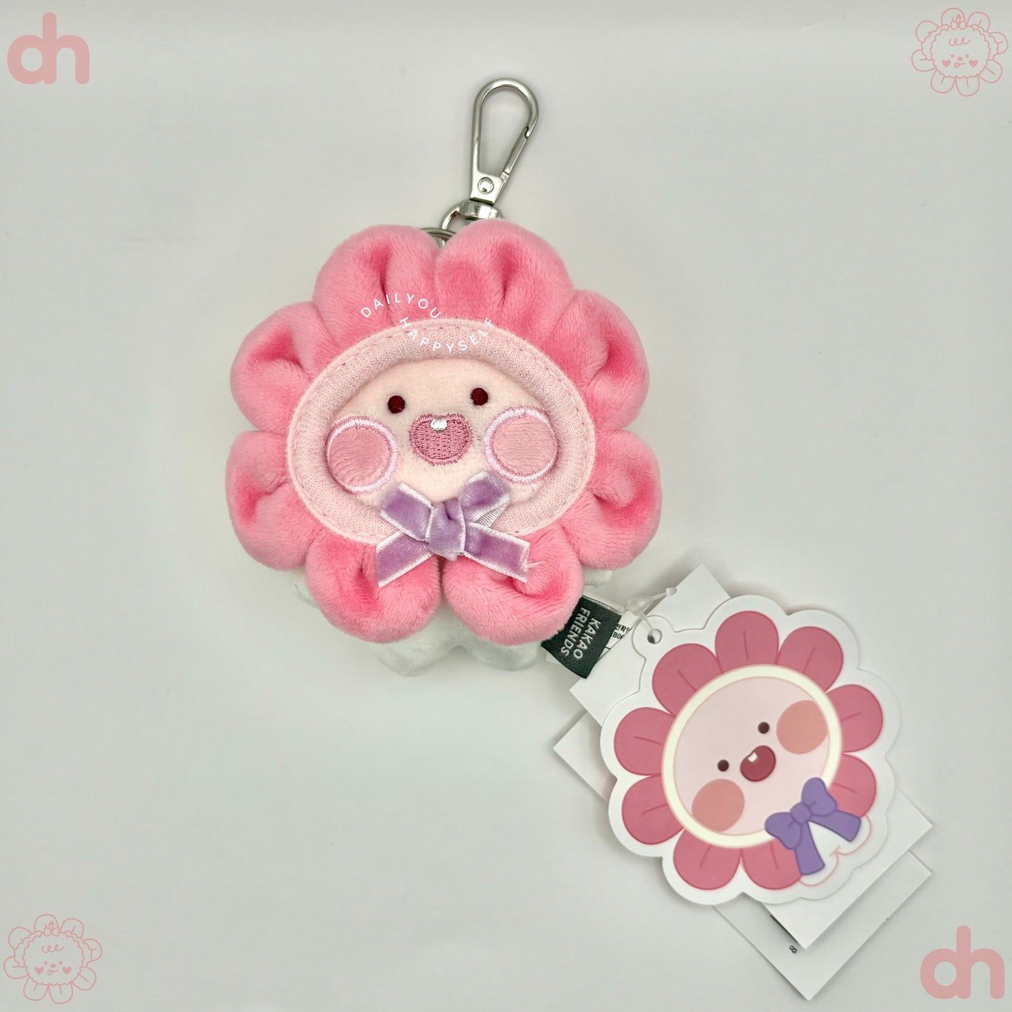 KAKAO FRIENDS. | Flower Ball Blush Doll Keyring. | Little Apeach.|