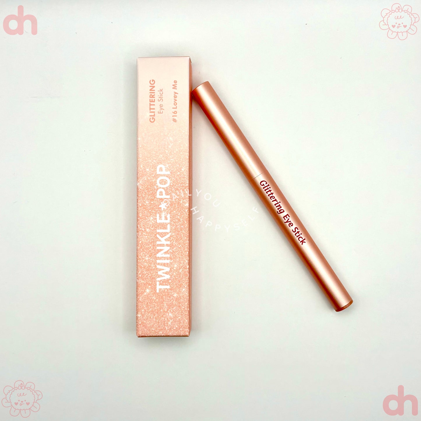 CLIO.  Twinkle Pop Glittering Eye Stick.  |  #16 Lovey Me | Sombra en Stick con Glitter para un Look Deslumbrante