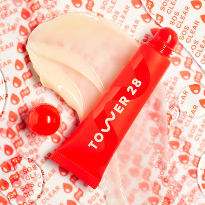 TOWER 28 BEAUTY.  LipSoftie™ Hydrating Tinted Lip Treatment Balm.  |  SOS Vainilla - clear.