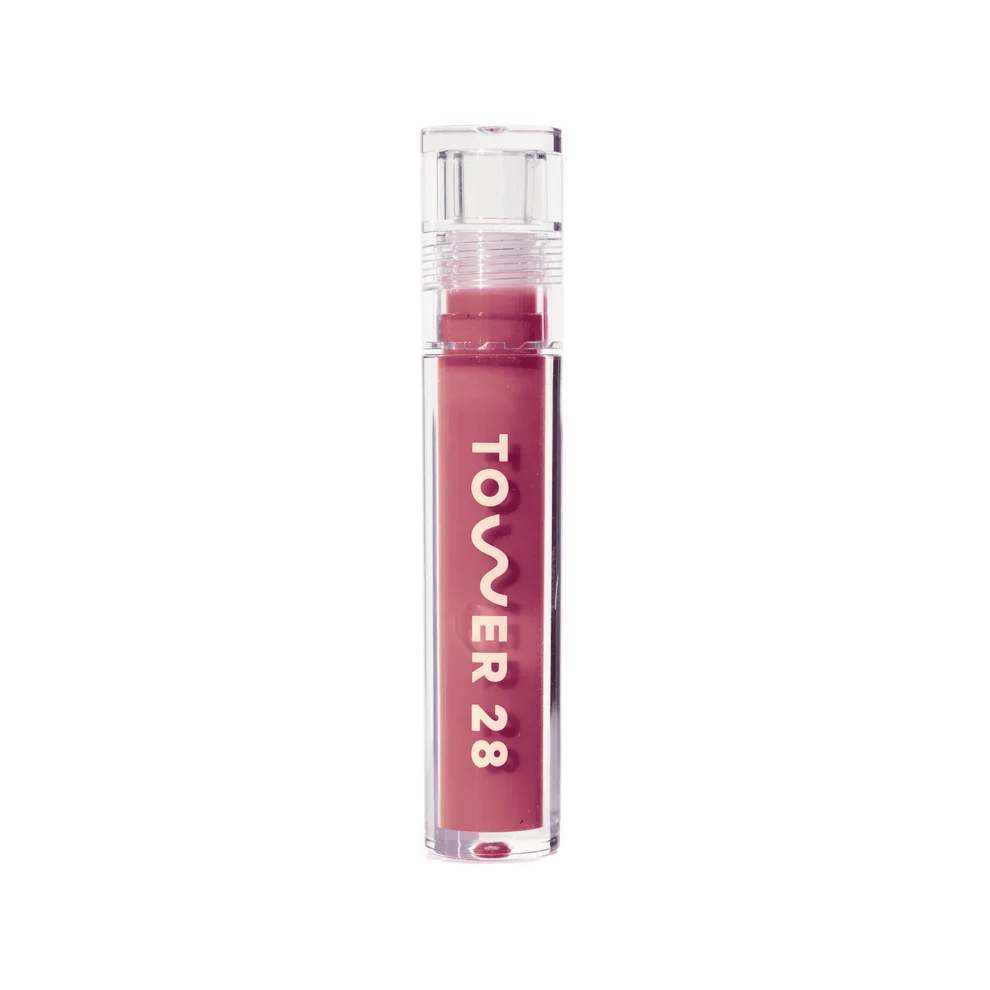 TOWER 28 BEAUTY.  ShineOn Lip Jelly Non-Sticky Gloss.  |  Pistachio - semi-sheer milky nude pink.