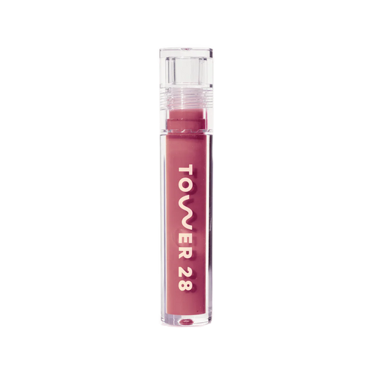 TOWER 28 BEAUTY.  ShineOn Lip Jelly Non-Sticky Gloss.  |  Pistachio - semi-sheer milky nude pink.