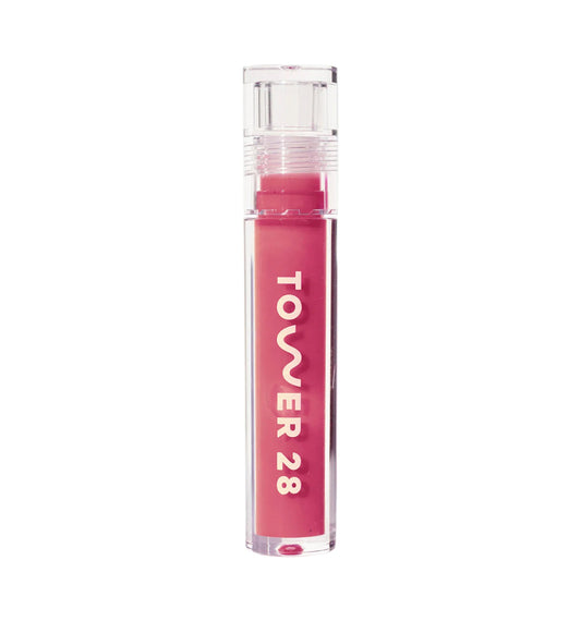 TOWER 28 BEAUTY.  ShineOn Lip Jelly Non-Sticky Gloss.  |  Coconut - semi-sheer milky rosy pink.