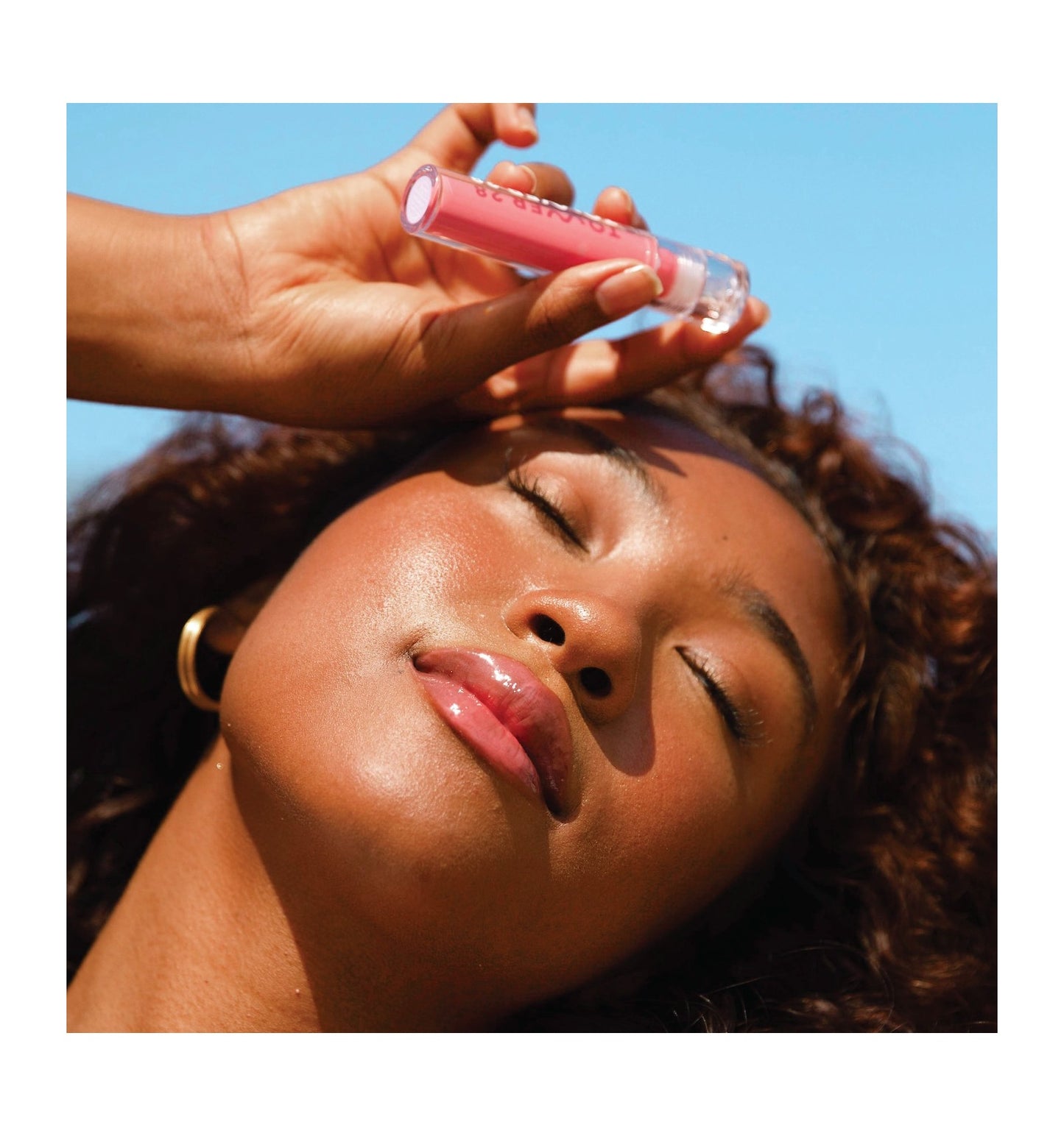 TOWER 28 BEAUTY.  ShineOn Lip Jelly Non-Sticky Gloss.  |  Coconut - semi-sheer milky rosy pink.