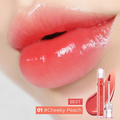 LILY BY RED.  Glassy Layer Fixing Tint Mini. |  #01 Cheeky Peach