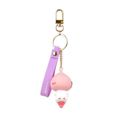 KAKAO FRIENDS. | Initials Figure Keyring. | Apeach.|