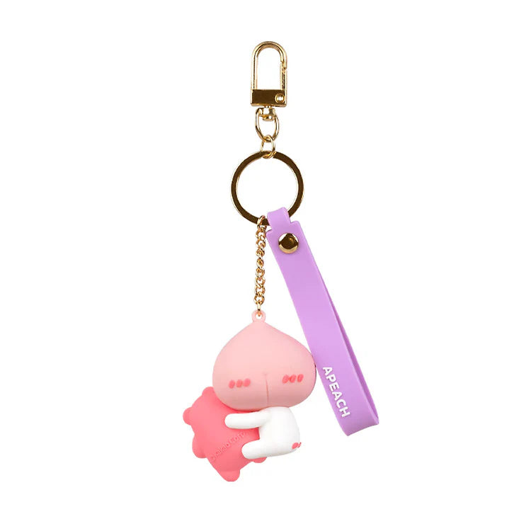 KAKAO FRIENDS. | Initials Figure Keyring. | Apeach.|