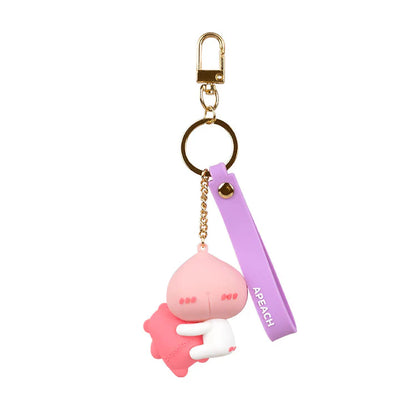 KAKAO FRIENDS. | Initials Figure Keyring. | Apeach.|