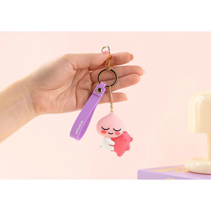 KAKAO FRIENDS. | Initials Figure Keyring. | Apeach.|