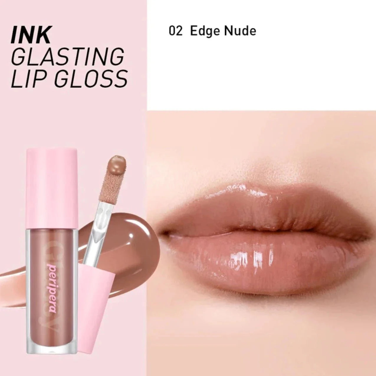 PERIPERA.  Ink Glasting Lip Gloss.  |  #02 Edge Nude