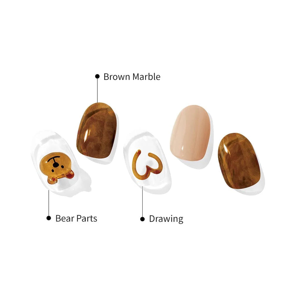 OHORA. |  N Caramel Bear. |  Uñas de Gel Semi Curado.|