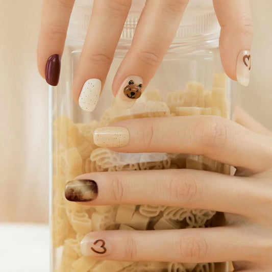 OHORA. |  N Latte Bear. |  Uñas de Gel Semi Curado.|
