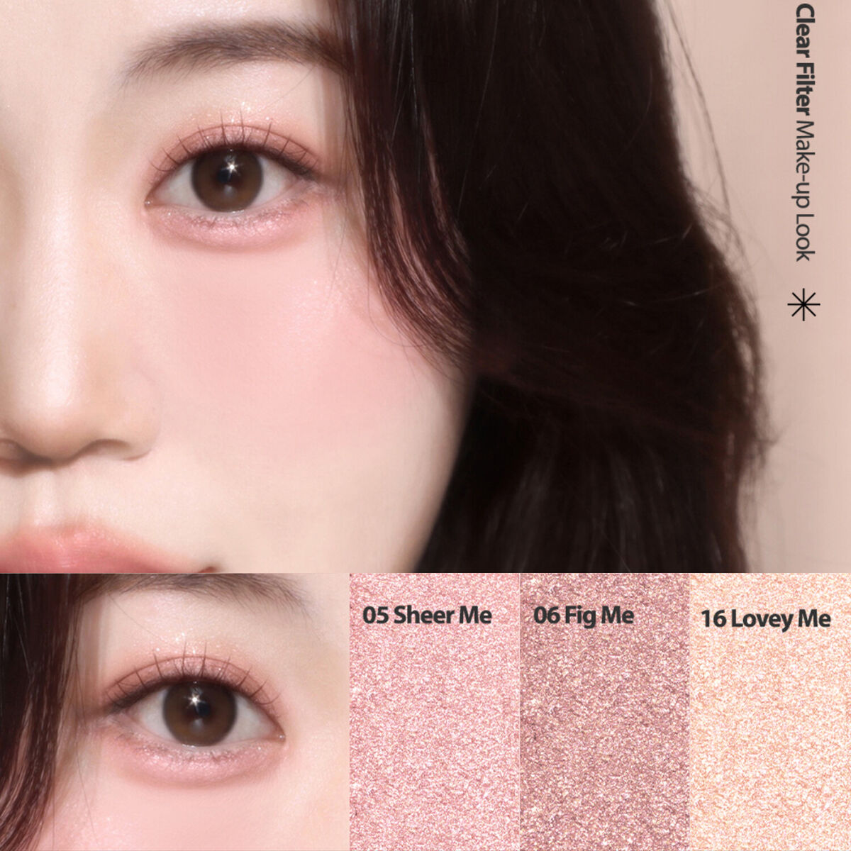 CLIO.  Twinkle Pop Glittering Eye Stick.  |  #06 Fig Me| Sombra en Stick con Glitter para un Look Deslumbrante