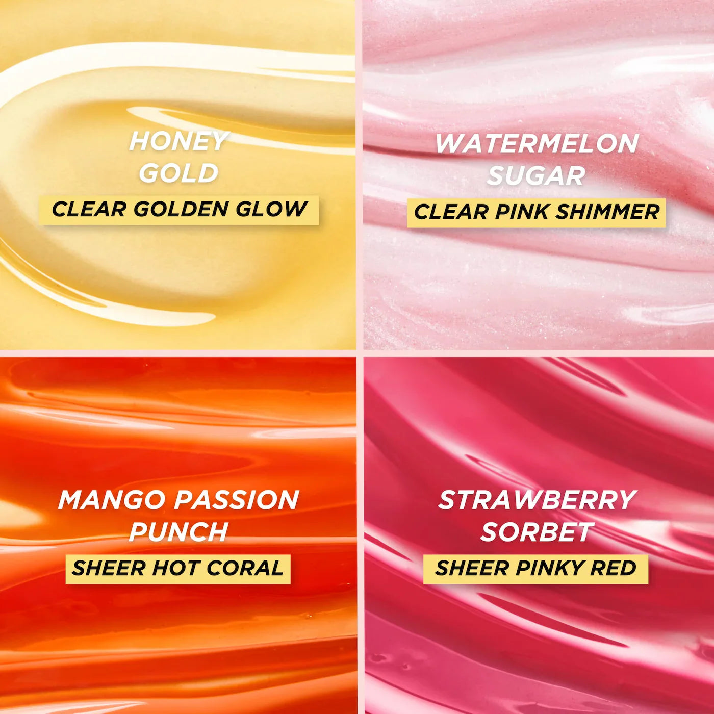 GISOU. Honey Infused Hydrating Lip Oil.  |  Strawberry Sorbet - Sheer Pinky Red.