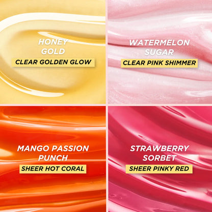 GISOU. Honey Infused Hydrating Lip Oil.  |  Strawberry Sorbet - Sheer Pinky Red.