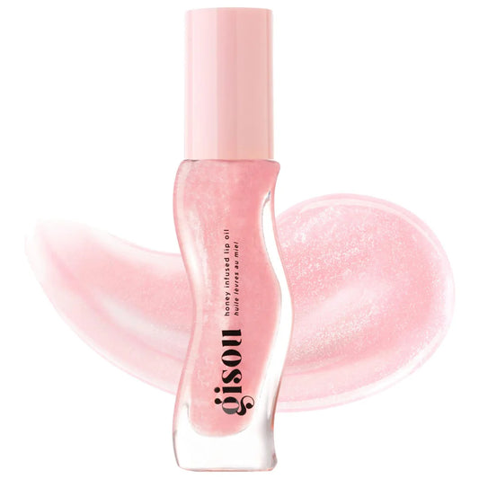 GISOU. Honey Infused Hydrating Lip Oil.  |  Watermelon Sugar -  Clear Pink Shimmer.