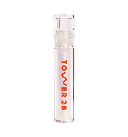 TOWER 28 BEAUTY.  ShineOn Lip Jelly Non-Sticky Gloss.  |  Magic - clear with gold shimmer.